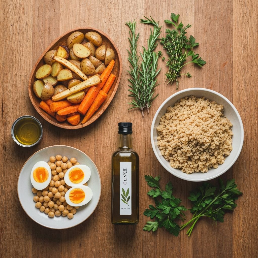 Common UK meal prep ingredients